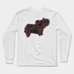 Instant coffee isolated on white background, light micrograph Long Sleeve T-Shirt